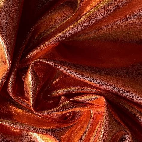 metallic orange hollographic fabric|Orange Metallic Hologram Spandex Fabric .